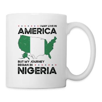 Geboren nigerianisch nigeria amerikanisch USA - Tasse - Weiß - Rechts