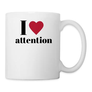 I Heart Attention Funny Y2k Shirt, Y2k Baby Tee, Y - Mug - white - Right