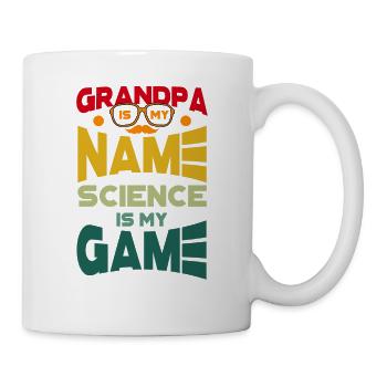 Grand-père est mon nom La science est mon jeu - Mug blanc - blanc - Droite