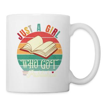 Just Published Author Shirt Women, Pub Day T Shirt - Mug - white - Right