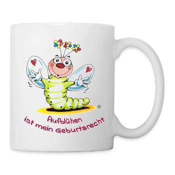 La floraison est mon droit de naissance / mouches roses - Mug blanc - blanc - Droite