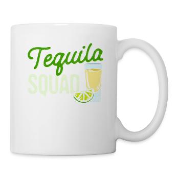 Tequila Squad Lustig Cinco de Mayo Limette Mexikan - Tasse - Weiß - Rechts