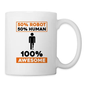 Artificial limb design for leg prosthesis - Mug - white - Right