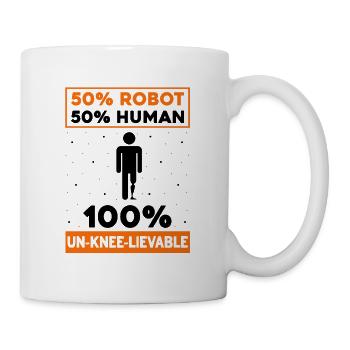 Artificial limb design for leg prosthesis - Mug - white - Right