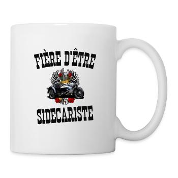 fière d'être sidecariste - Mug blanc - blanc - Droite