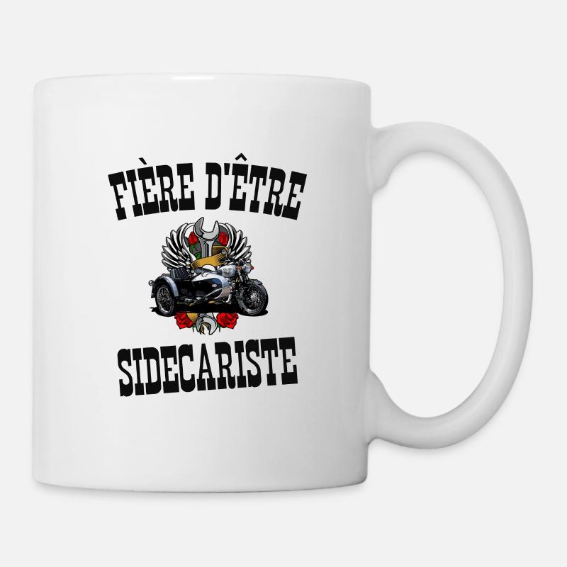 fière d'être sidecariste - Mug blanc - blanc