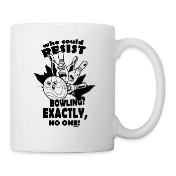 addicted to bowling - Mug - white - Right