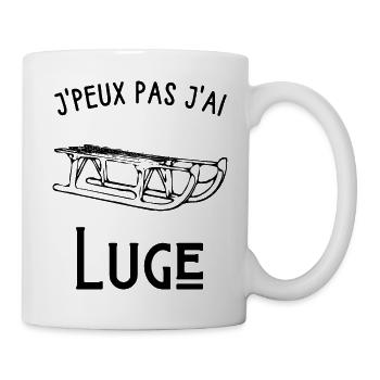 je peux pas j'ai luge - Mug blanc - blanc - Droite