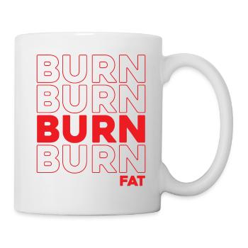 Burn Fat Training Workout Weightlifting - Mug - white - Right
