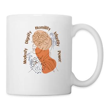 le voile pour la fille musulmane hijab - Mug blanc - blanc - Droite