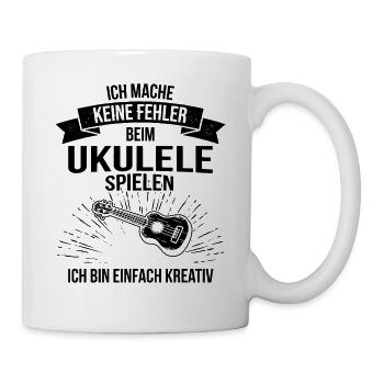 Ukulele Ukulele-Spieler Ukulelist - Tasse - Weiß - Rechts