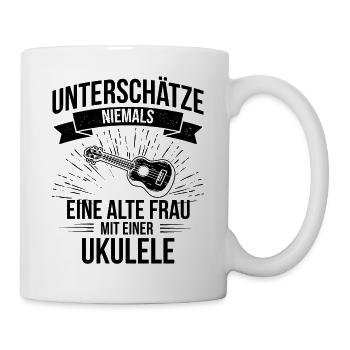 Ukulele Ukulele-Spieler Ukulelist - Tasse - Weiß - Rechts