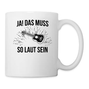 Ukulele Ukulele-Spieler Ukulelist - Tasse - Weiß - Rechts