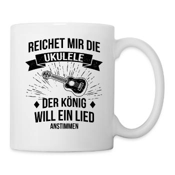 Ukulele Ukulele-Spieler Ukulelist - Tasse - Weiß - Rechts
