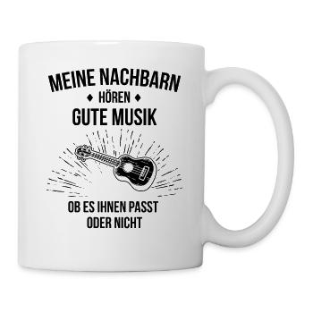 Ukulele Ukulele-Spieler Ukulelist - Tasse - Weiß - Rechts