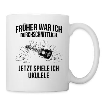 Ukulele Ukulele-Spieler Ukulelist - Tasse - Weiß - Rechts