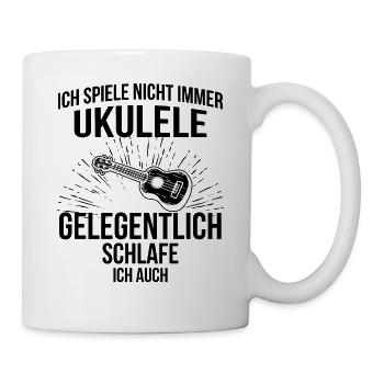 Ukulele Ukulele-Spieler Ukulelist - Tasse - Weiß - Rechts
