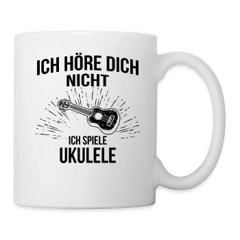 Ukulele Ukulele-Spieler Ukulelist - Tasse - Weiß - Rechts