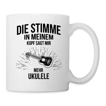 Ukulele Ukulele-Spieler Ukulelist - Tasse - Weiß - Rechts