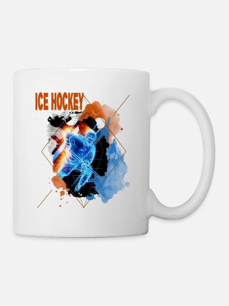 Ice hockey player Ice hockey player Neon Bunt - Mug - white