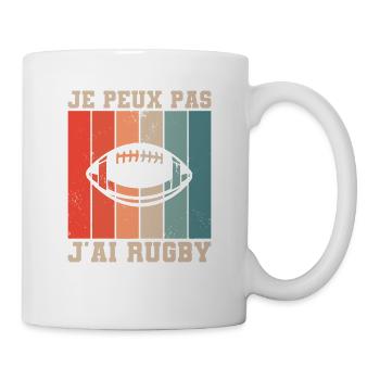 Je Peux Pas J'ai Rugby Rugbyman - Mug blanc - blanc - Droite