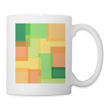 Multicolour shapes - Mug - white - Right