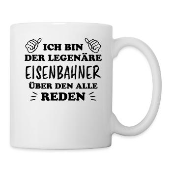 Eisenbahner Spruch Eisenbahn Lokführer Geschenk - Tasse - Weiß - Rechts