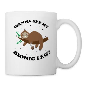 Artificial leg design for leg prostheses - Mug - white - Right