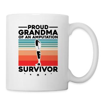 Artificial limb design for leg prosthesis - Mug - white - Right