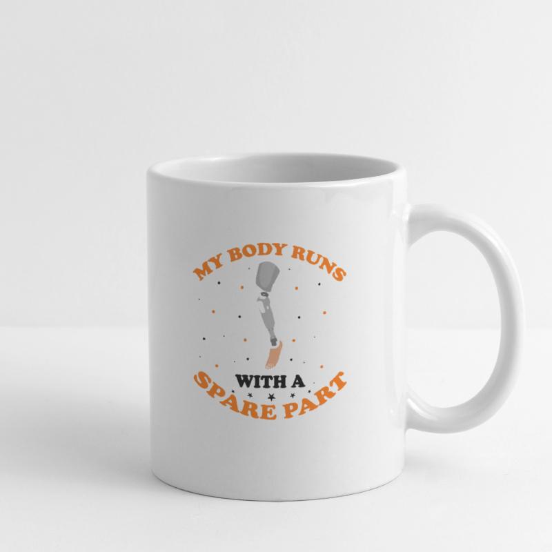 Conception de prothèses de jambe et prothèses de jambe Mug blanc