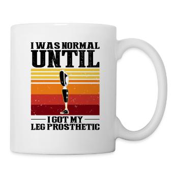 Beinprothesendesign und Beinprothesen - Tasse - Weiß - Rechts