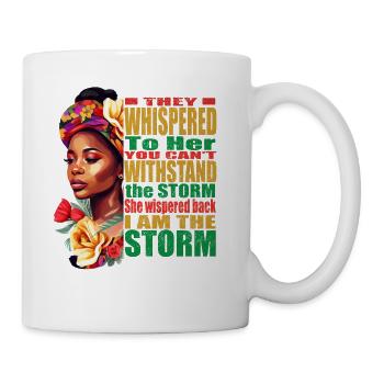 Black African Roots I Am the Storm Black History - Mug - white - Right