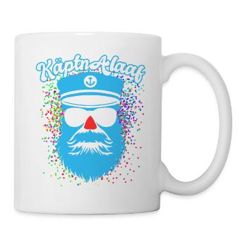 Fastnacht - Karneval - Kapitän Alaaf - Spruch - Tasse - Weiß - Rechts