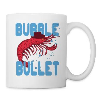 Bubble Bullet Retro Funny Pistol Shrimp Designs - Mug blanc - blanc - Droite