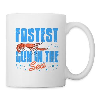 Pistolet le plus rapide dans la mer Retro Funny Pistol Shrimp - Mug blanc - blanc - Droite