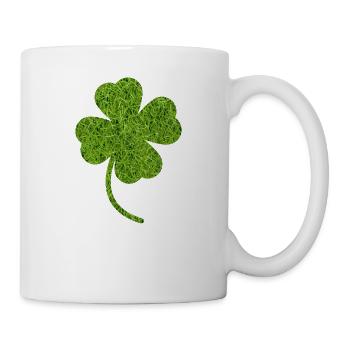 Kleeblatt Wiesengras - Tasse - Weiß - Rechts