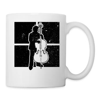 Double bass Double bass player Double bass player - Mug - white - Right