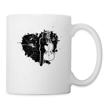 Double bass Double bass player Double bass player - Mug - white - Right