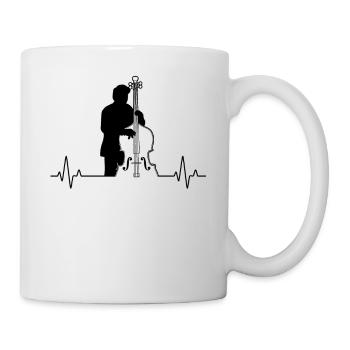 Double bass Double bass player Double bass player - Mug - white - Right