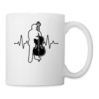 Double bass Double bass player Double bass player - Mug - white - Right