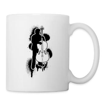 Double bass Double bass player Double bass player - Mug - white - Right