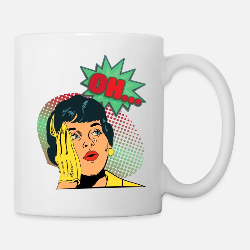 Comic, Comic-Strips, Mädchen, Crying-Girl, Spruch - Tasse - Weiß