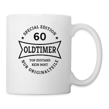 Oldtimer 60. Geburtstag Jahrgang 1963 Geschenkidee - Tasse - Weiß - Rechts