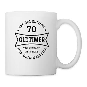 Oldtimer 70. Geburtstag Jahrgang 1953 Geschenkidee - Tasse - Weiß - Rechts