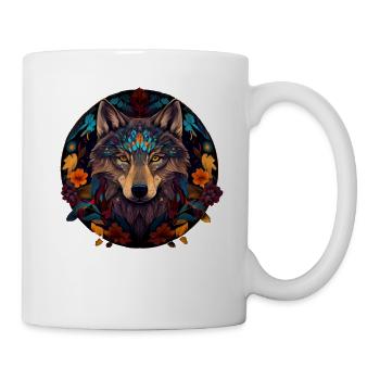 Wölfe Silhouette Naturschutz Tierschutz Wolf - Tasse - Weiß - Rechts