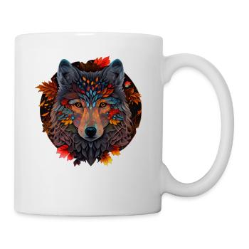 Wölfe Silhouette Naturschutz Tierschutz Wolf - Tasse - Weiß - Rechts