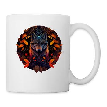 Wölfe Silhouette Naturschutz Tierschutz Wolf - Tasse - Weiß - Rechts