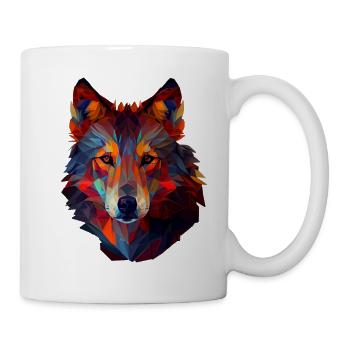 Wölfe Silhouette Naturschutz Tierschutz Wolf - Tasse - Weiß - Rechts