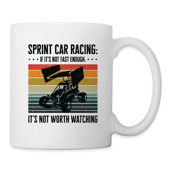 Sprint Car Dirt Track Racing - Tasse - Weiß - Rechts