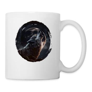 Loups Silhouette Conservation de la nature Bien-être animal Loup - Mug blanc - blanc - Droite